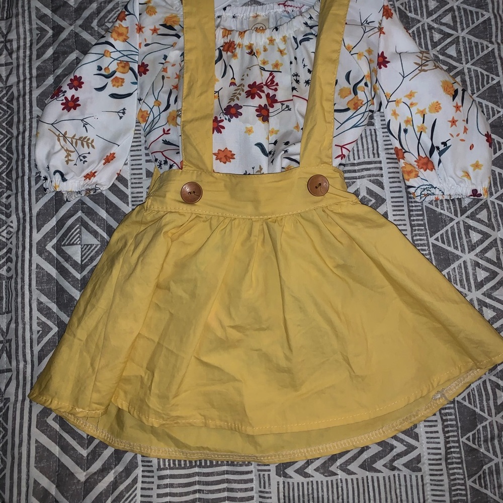 Two piece over all skirt jumper
